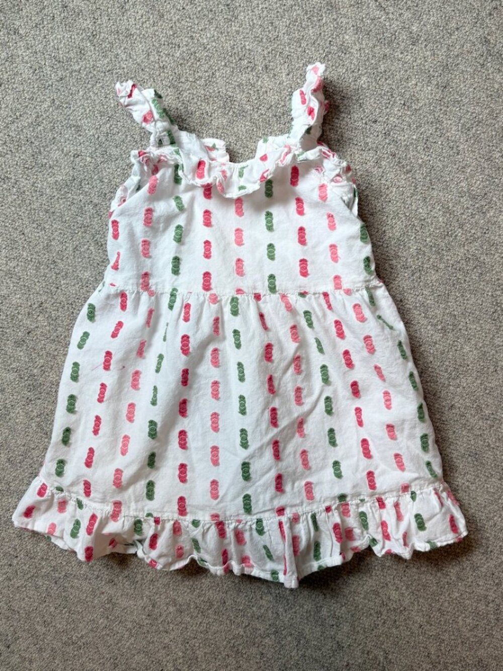 Janie and Jack White Floral Ruffle Dress (18–24M)
